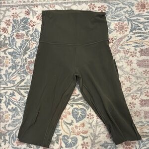 Olive Green High-Waisted Leggings